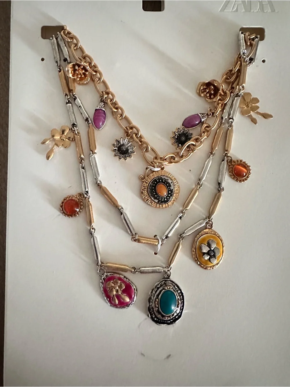 Zara Set of 3 Combined Charm Necklaces